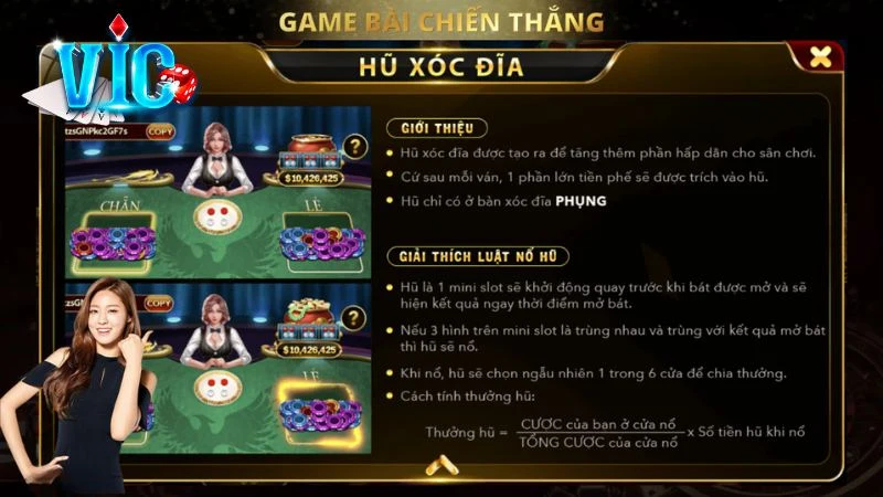 Hũ xóc đĩa chứa đựng khoản thưởng hấp dẫn